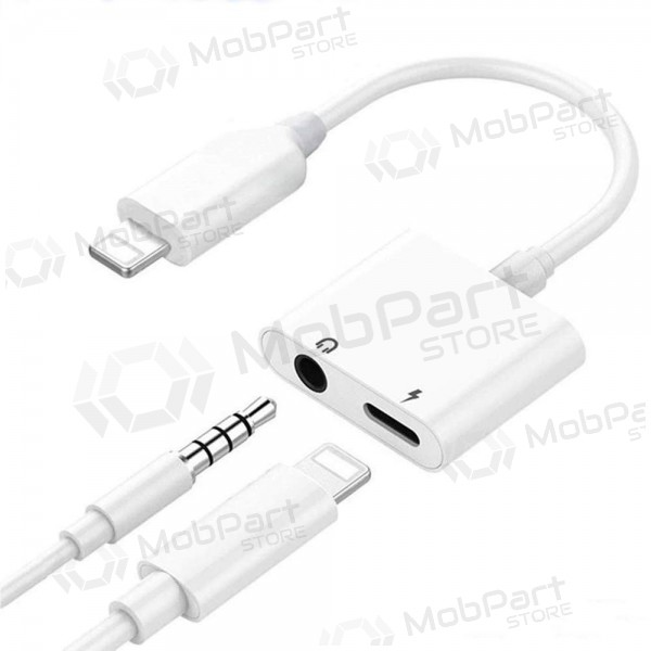 Bluetooth adaptér ADP13 Lightning na Lightning a 3,5mm jack (bílý)