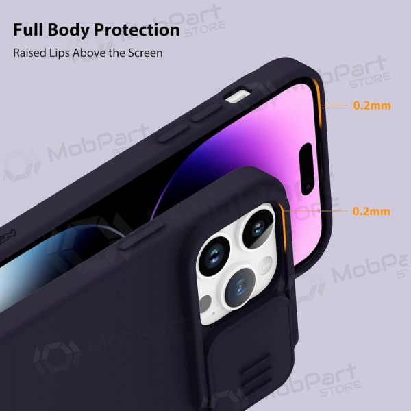 Obal Apple iPhone 14 „Nillkin Silicone“ (tmavě fialový)