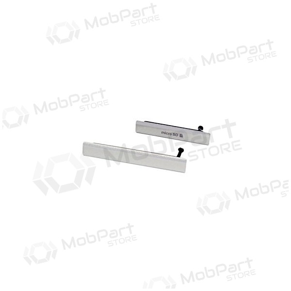 Sony Xperia Z2 D6502 / Z2 Xperia D6503 / Z2 D6543 microSD a microUSB-SIM boční kryty (bílé)