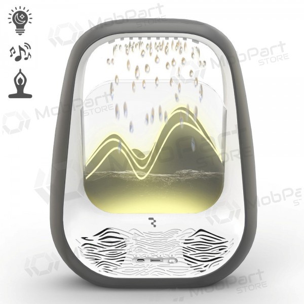 Relaxační Bluetooth reproduktor s RGB osvětlením Relaxing Rain šedý