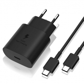 Nabíječka originál Samsung EP-TA800NB 25W + Type-C kabel 25W černá
