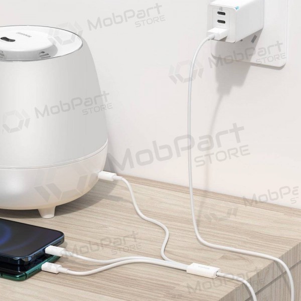 Kabel Baseus Superior USB - microUSB+Lightning+Type-C 3.5A 1.5m (bílý) CAMLTYS-02