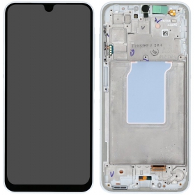 Samsung Galaxy A26 5G displej (bílý) (s rámem) (originál)