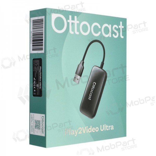 Bezdrátový adaptér CarPlay/Android Auto Ottocast Play2Video Ultra černý
