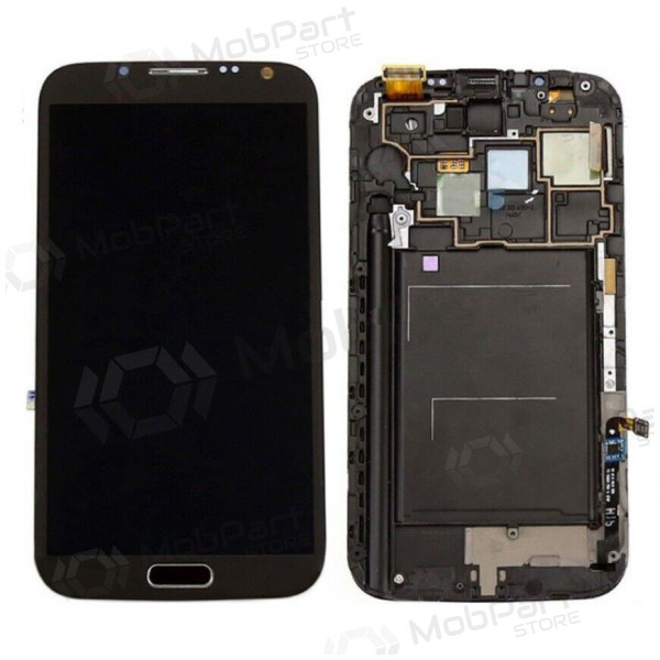 Samsung Galaxy Note 2 displej (šedá) (s rámem) (originál)
