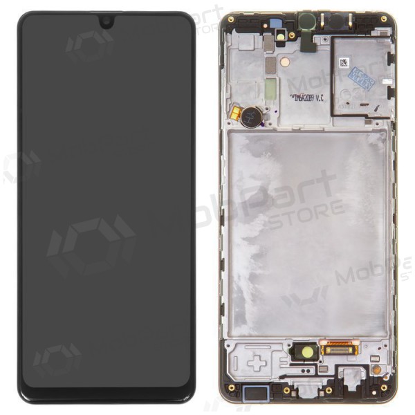 Samsung Galaxy A31 displej (černý) (s rámečkem) (originální)
