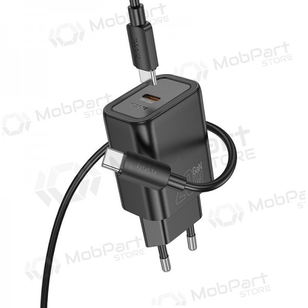 Nabíječka telefonu Hoco N60 GaN USB-C s kabelem USB-C 1 m černá