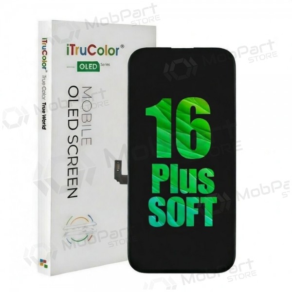 Ekranas pro iPhone 16 Plus su lietimui jautriu stikliuku Premium OLED (with Removable IC)