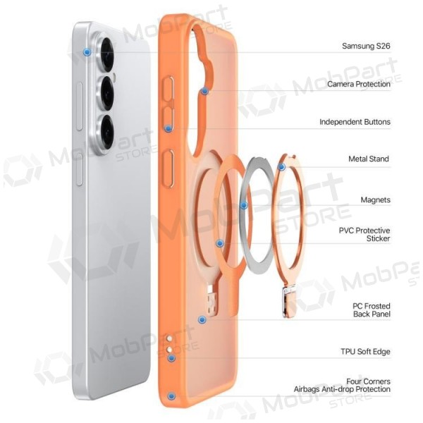 Obal na Samsung Galaxy S26+ - Dux Ducis Yind Magnetic Stand (oranžový)
