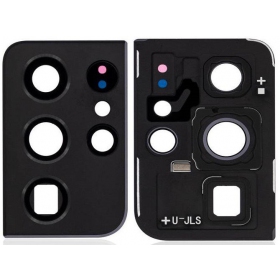 Samsung Galaxy S21 Ultra 5G sklo kamery (černá) (s rámem)