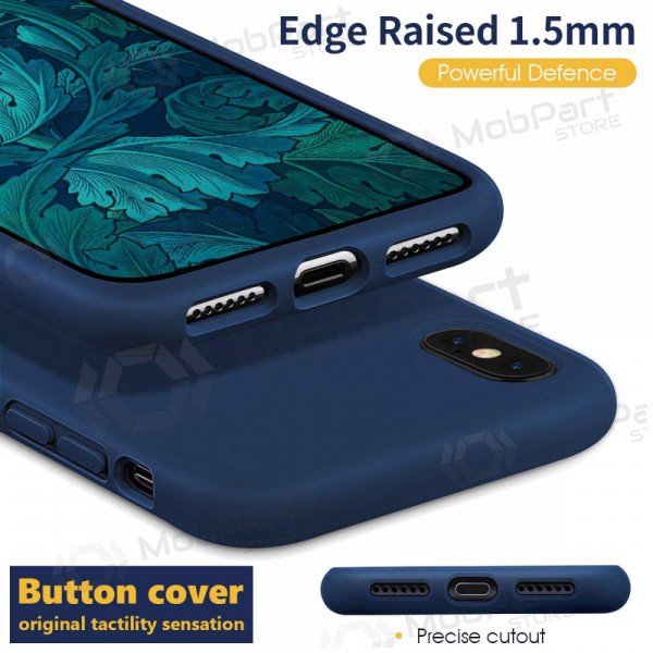 Obal Apple iPhone 13 mini - Liquid Silicone 1,5mm (tmavě modrý)