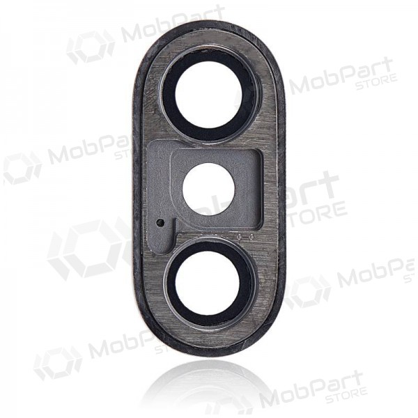 Apple iPhone XS / XS Max sklo kamery (černá) (s rámem)