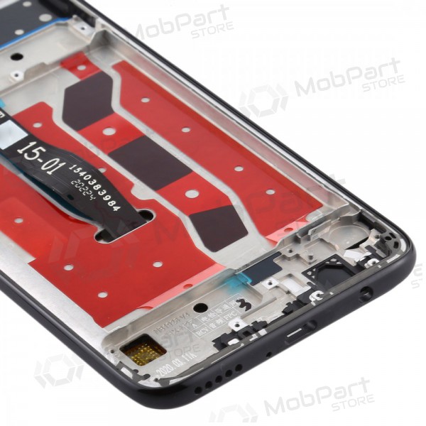 Huawei P40 Lite displej (černá) (s rámem) (použitý grade A, originál)