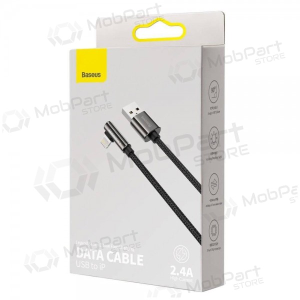 USB kabel Baseus Legend Lightning 2.4A 1.0m (černá) CALCS-01