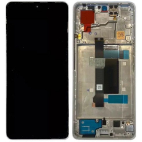 Xiaomi Poco X6 5G (compatible with Redmi Note 13 Pro 5G) displej (bílý) (s rámem) (originál)