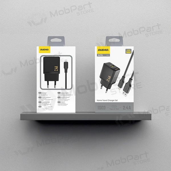 Nabíječka telefonu Dudao A23L 12 W USB-A s kabelem USB-A na Lightning 1 m černá