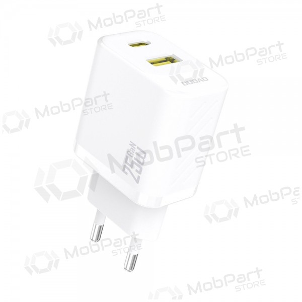Nabíječka telefonu Dudao A26T 25 W GaN USB-C + USB-A bílá