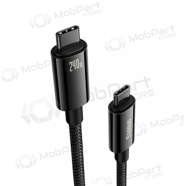 USB-C kabel Baseus Tungsten CAWJ040001 USB-C na USB-C 1 m 240 W černý