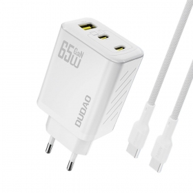 Nabíječka telefonu Dudao A28PC 45 W GaN 2x USB-C s kabelem USB-C 1 m černá