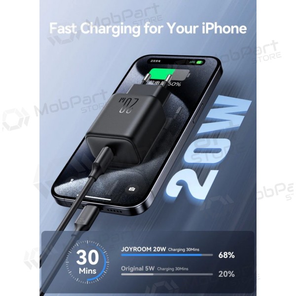 Nabíječka Joyroom JR-TCF20 USB-C PD20W + USB-C to Lightning cable 1.0m bílý