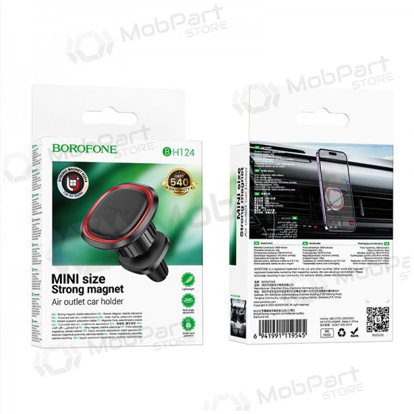 Držák telefonu do auta Borofone BH124 (air vent) černá