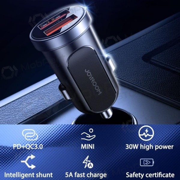 Nabíječka automobilinis Joyroom C-A09 2xUSB (SCP, PD, AFC) 3.0 30W (černá)