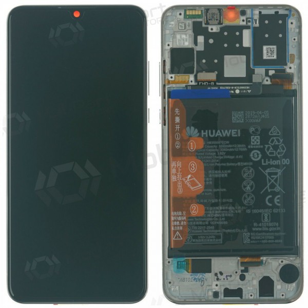 Huawei P30 Lite 48MP displej (bílý) (s rámem a baterie) (service pack) (originál)