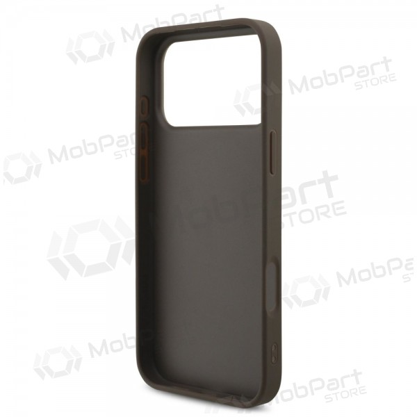 Obal Apple iPhone 17 Pro Max - Guess PU 4G Metal Logo (hnědý)