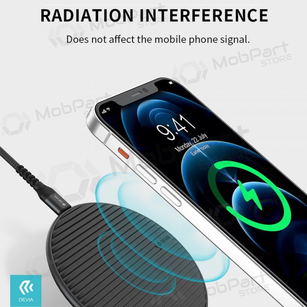 Bezdrátový nabíječka Devia Aurora Ultra-Slim 15W (černá)