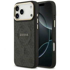 Apple iPhone 17 Pro obal - Guess PU Leather 4G Gold Frame MagSafe