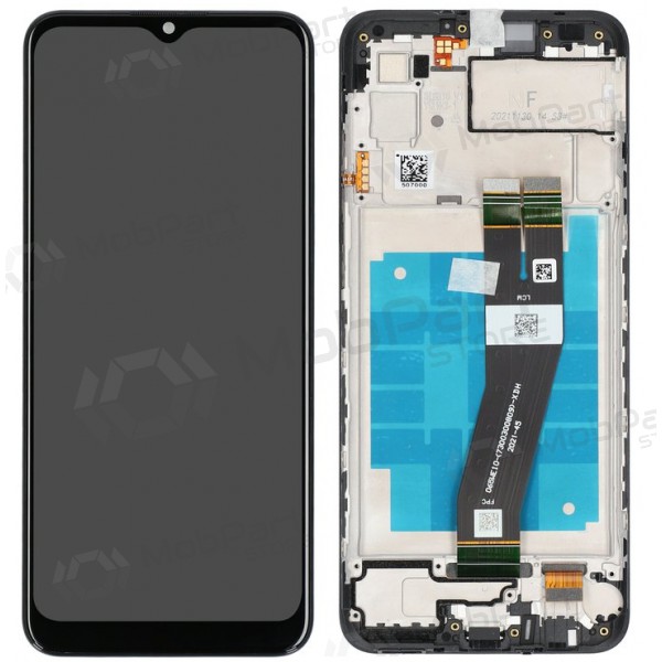 Ekranas Samsung A035G (A03 2022) su lietimui jautriu stikliuku a rėmeliu Black originál