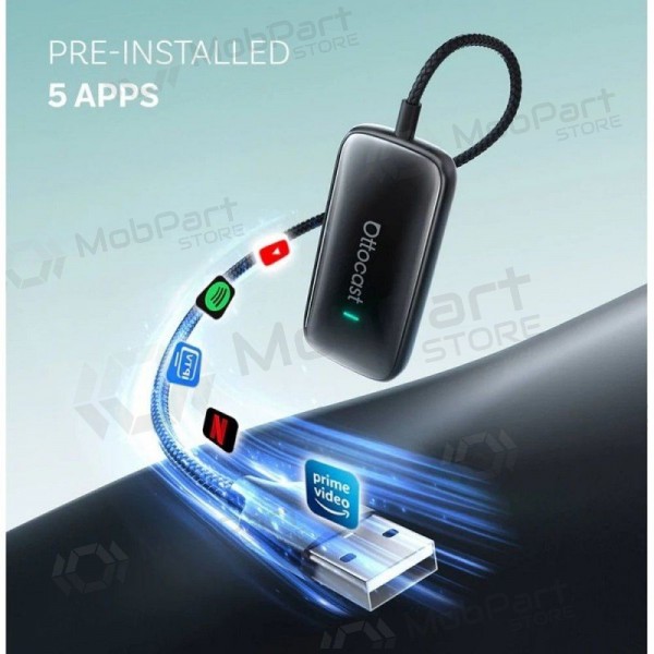 Bezdrátový adaptér CarPlay/Android Auto Ottocast Play2Video Ultra černý