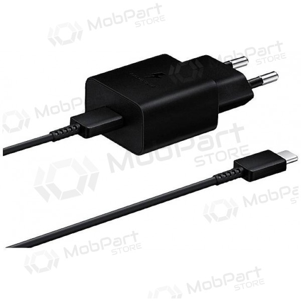 Nabíječka originál Samsung EP-T1510XBEGEU 15W + kabel Type-C 1m v balíčku černá