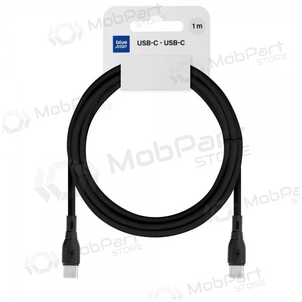 USB-C kabel Blue Star PJ73-13-3 USB-C na USB-C 1 m 60 W černý