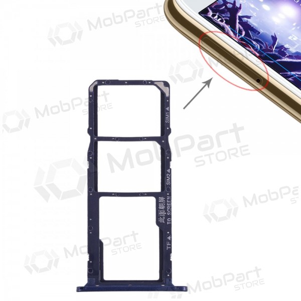 Huawei Y5 2018 SIM držák karty (modrý) (originál)
