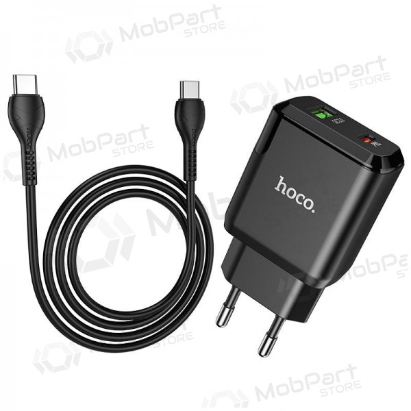 Nabíječka Hoco N5 USB Quick Charge 3.0 + PD 20W (3.1A) + Type-C-Type-C (černá)