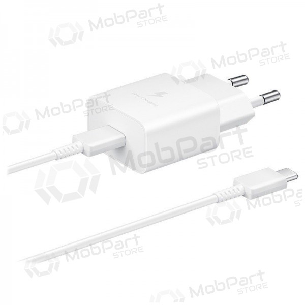 Nabíječka originál Samsung EP-T1510XWEGEU 15W + kabel Type-C 1m v balíčku bílý