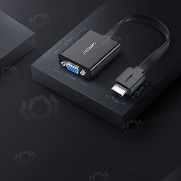 Adaptér Ugreen MM103 HDMI na VGA černý