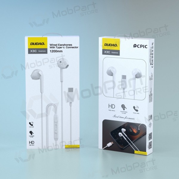 USB-C sluchátka Dudao X3C bílá