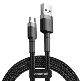 USB kabel Baseus Cafule Type-C 2.0m 2.0A (šedá-černá) CATKLF-CG1