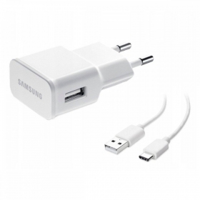 Nabíječka originál Samsung EP-TA200NWE 15W + Type-C kabel bílý
