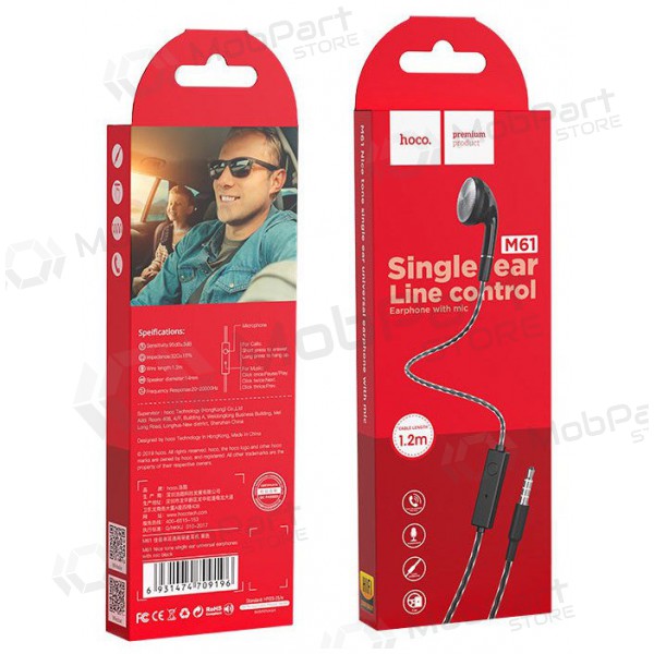 Handsfree Hoco M61 Mono 3,5mm (černá)
