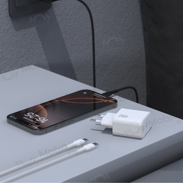 Nabíječka Dudao A27C GaN 25W USB-C + USB-C to USB-C kabel 1.0m černá
