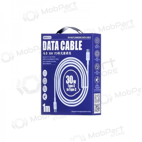 USB kabel Remax RC-C021 USB-C to USB-C 30W 2.0m bílý