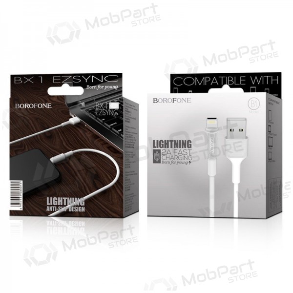 USB kabel Borofone BX1 Lightning 1.0m (bílý)