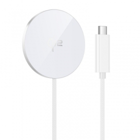 Bezdrátová nabíječka Hoco CW63 15 W Qi2 bílá