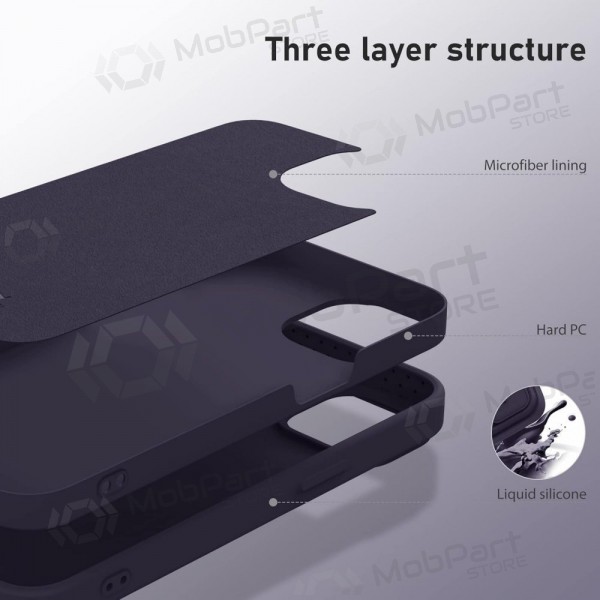 Obal Apple iPhone 14 „Nillkin Silicone“ (tmavě fialový)