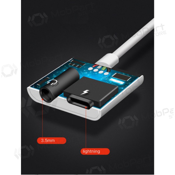 Bluetooth adaptér ADP13 Lightning na Lightning a 3,5mm jack (bílý)