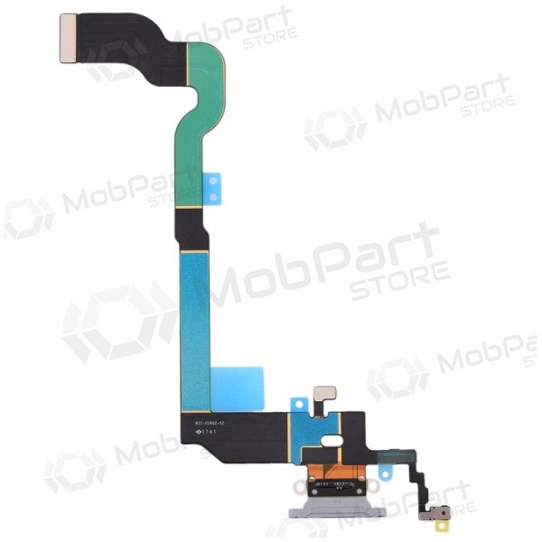 Nabíjecí konektor a mikrofon pro Apple iPhone X (stříbrný)