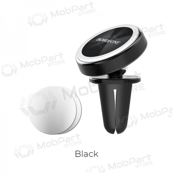 Automobilinis Univerzální telefono laikiklis Borofone BH6, mounted on ventilation grilles, magnetic, černá